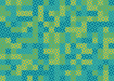 Soyut geometrik hesaplama deseni, vektör illüstrasyonu