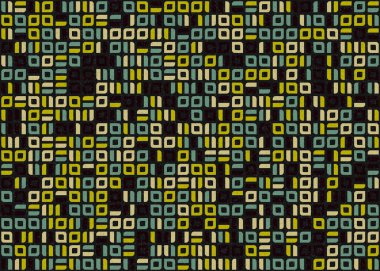 Soyut Geometrik Desen üretken hesaplama sanatı çizimi 