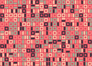 Soyut Geometrik Desen üretken hesaplama sanatı çizimi 