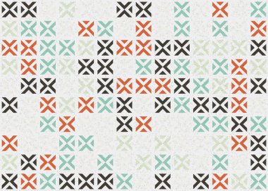 Soyut Geometrik Desen üretken hesaplama sanatı çizimi 