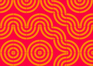 Soyut Geometrik Desen üretken hesaplama sanatı çizimi