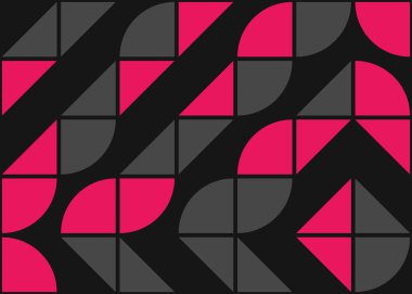 Soyut Geometrik Desen, üretken hesaplama sanatı çizimi 