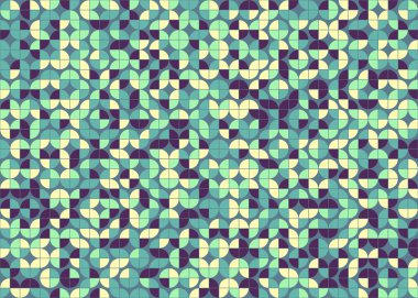 Geometrik desenli üretken hesaplama sanatı çizimi 