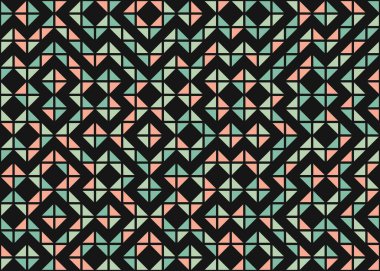 Soyut Geometrik Desen üretken hesaplama sanatı çizimi 