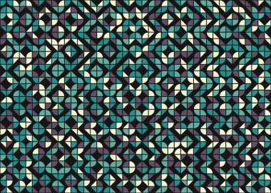 Soyut Geometrik Desen, üretken hesaplama sanatı çizimi 