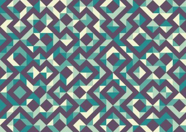 Soyut Geometrik Desen, üretken hesaplama sanatı çizimi 