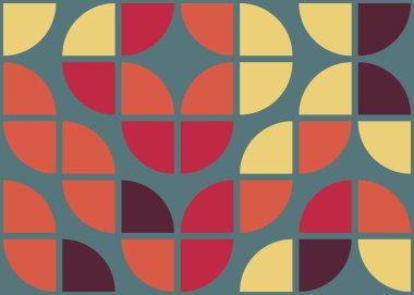 Soyut Geometrik Desen, üretken hesaplama sanatı çizimi 