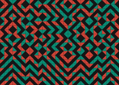 Geometrik desenli üretken hesaplama sanatı çizimi 