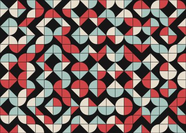 Soyut Geometrik Desen, üretken hesaplama sanatı çizimi 