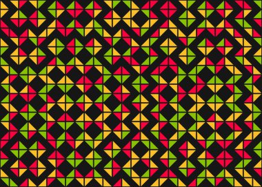 Soyut Geometrik Desen üretken hesaplama sanatı çizimi 