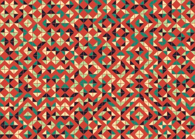 Soyut Geometrik Desen, üretken hesaplama sanatı çizimi 