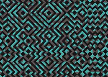 Soyut Geometrik Desen Üretken hesaplama sanatı, vektör illüstrasyonu