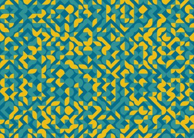 Soyut Geometrik Desen, üretken hesaplama sanatı çizimi 