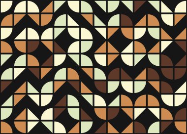 Soyut Geometrik Desen, üretken hesaplama sanatı çizimi 