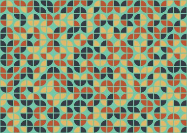 Soyut Geometrik Desen, üretken hesaplama sanatı çizimi 