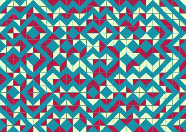 Soyut Geometrik Desen, üretken hesaplama sanatı çizimi 