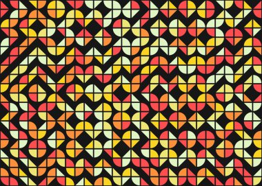 Soyut Geometrik Desen üretken hesaplama sanatı çizimi 