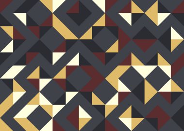 Soyut Geometrik Desen, üretken hesaplama sanatı çizimi 