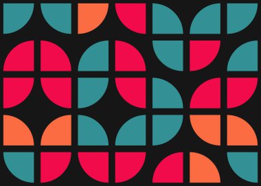 Soyut Geometrik Desen, üretken hesaplama sanatı çizimi 