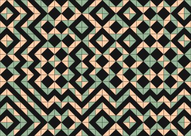 Soyut Geometrik Desen Üretken hesaplama sanatı, vektör illüstrasyonu