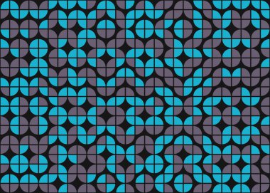 Soyut Geometrik Desen, üretken hesaplama sanatı çizimi 