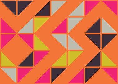 Soyut Geometrik Desen, üretken hesaplama sanatı çizimi 