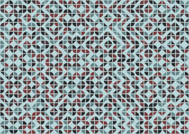 Soyut Geometrik Desen, üretken hesaplama sanatı çizimi 