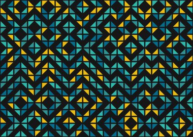 Soyut geometrik hesaplama deseni, vektör illüstrasyonu 