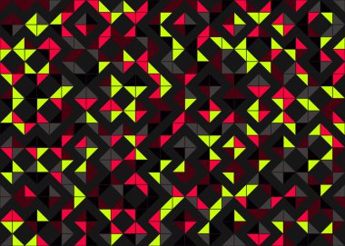 Soyut Geometrik Desen Üretken hesaplama sanatı, vektör illüstrasyonu