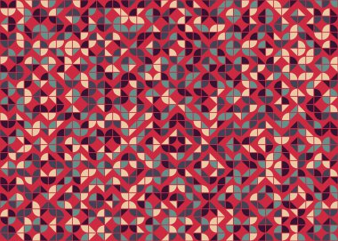 Soyut Geometrik Desen, üretken hesaplama sanatı çizimi 