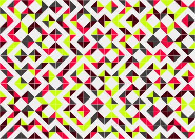 Soyut Geometrik Desen, üretken hesaplama sanatı çizimi 