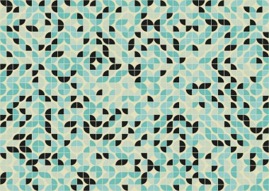 Soyut Geometrik Desen, üretken hesaplama sanatı çizimi 