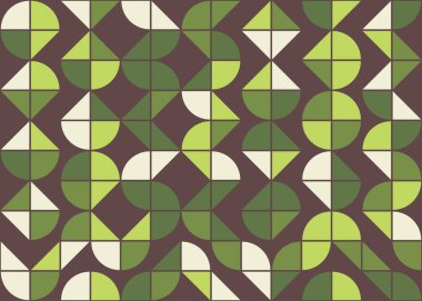 Soyut Geometrik Desen, üretken hesaplama sanatı çizimi 