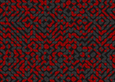 Soyut Geometrik Desen, üretken hesaplama sanatı çizimi 