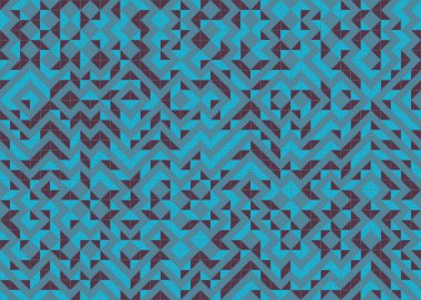 Soyut Geometrik Desen üretken hesaplama sanatı çizimi 