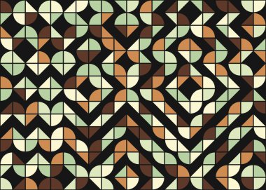 Geometrik desenli üretken hesaplama sanatı çizimi 