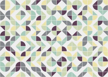 Soyut Geometrik Desen, üretken hesaplama sanatı çizimi 