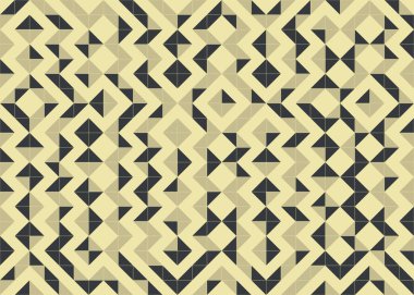 Soyut Geometrik Desen üretken hesaplama sanatı çizimi 