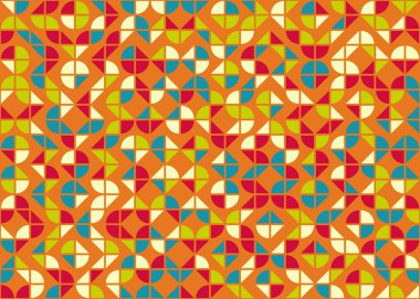 Soyut Geometrik Desen, üretken hesaplama sanatı çizimi 