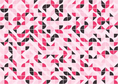 Soyut geometrik hesaplama deseni, vektör illüstrasyonu 