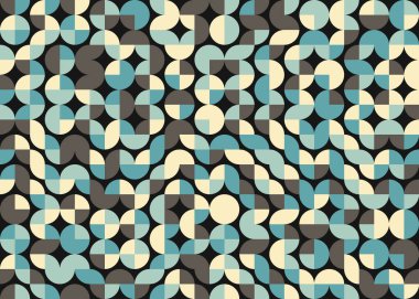 Soyut Geometrik Desen, üretken hesaplama sanatı çizimi 