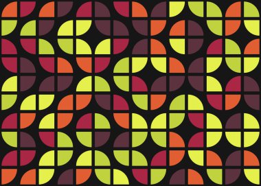 Soyut Geometrik Desen üretken hesaplama sanatı çizimi 