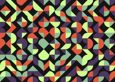 Soyut Geometrik Desen, üretken hesaplama sanatı çizimi 