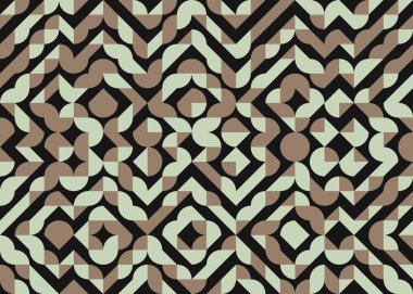 Soyut Geometrik Desen, üretken hesaplama sanatı çizimi 