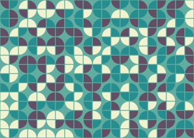 Soyut Geometrik Desen, üretken hesaplama sanatı çizimi 