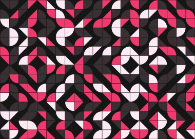 Soyut Geometrik Desen, üretken hesaplama sanatı çizimi 