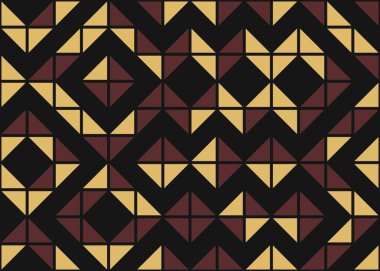 Soyut Geometrik Desen, üretken hesaplama sanatı çizimi 