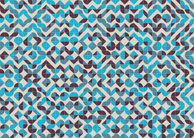 Soyut Geometrik Desen, üretken hesaplama sanatı çizimi 