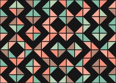 Soyut Geometrik Desen üretken hesaplama sanatı çizimi 