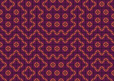 Soyut Geometrik Desen, üretken hesaplama sanatı çizimi 